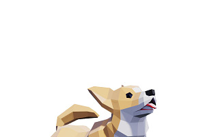 Low Poly Corgi Dog