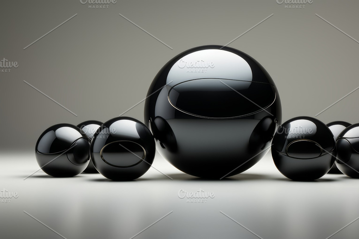 41 Black spheres illustrations, an Object Illustration by Handmadefont (Photo 27 of 41)