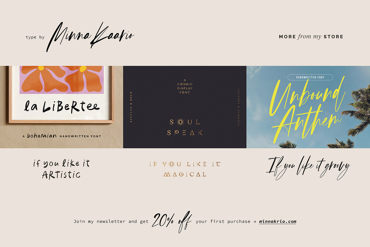 Galerie La Mess | handwritten font, a Handwritten Font by Minna Kaario (Photo 12 of 12)