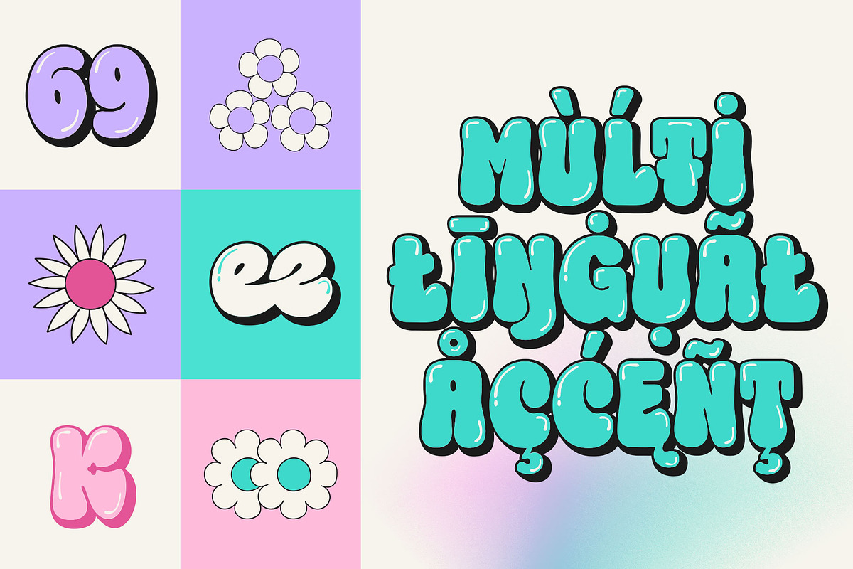 Choret Fudyng Bubble Typeface, a Symbol Font by alit design (Photo 16 of 25)