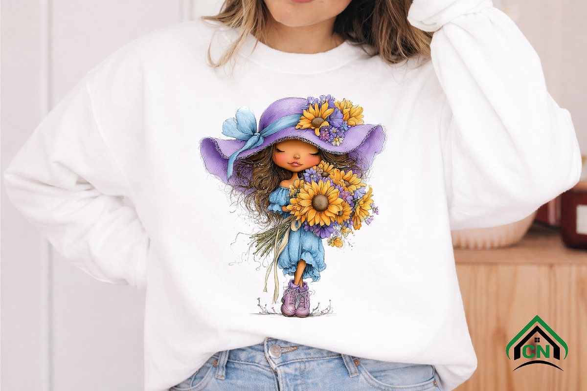 Whimsical Summer Woman Clipart, a Seasonal Illustration by Craft Nest (Photo 6 of 11)