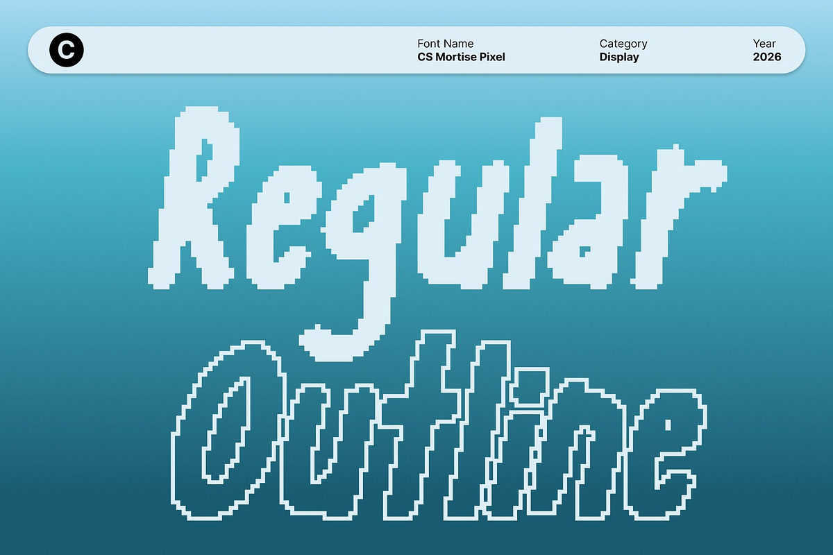 CS Mortise Pixel, a Handwritten Font by Craft Supply Co. (Photo 5 of 8)