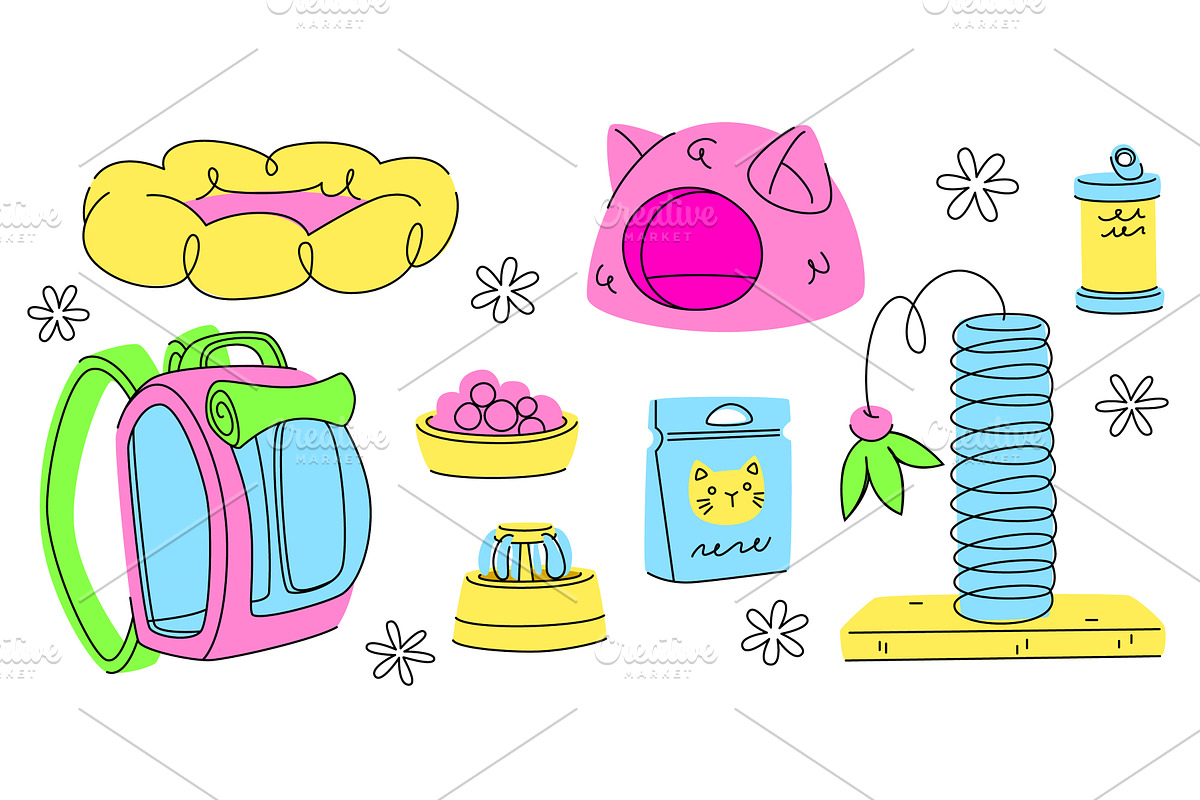 Petshop goods, animal supplies, an Animal Illustration by art PVP - market