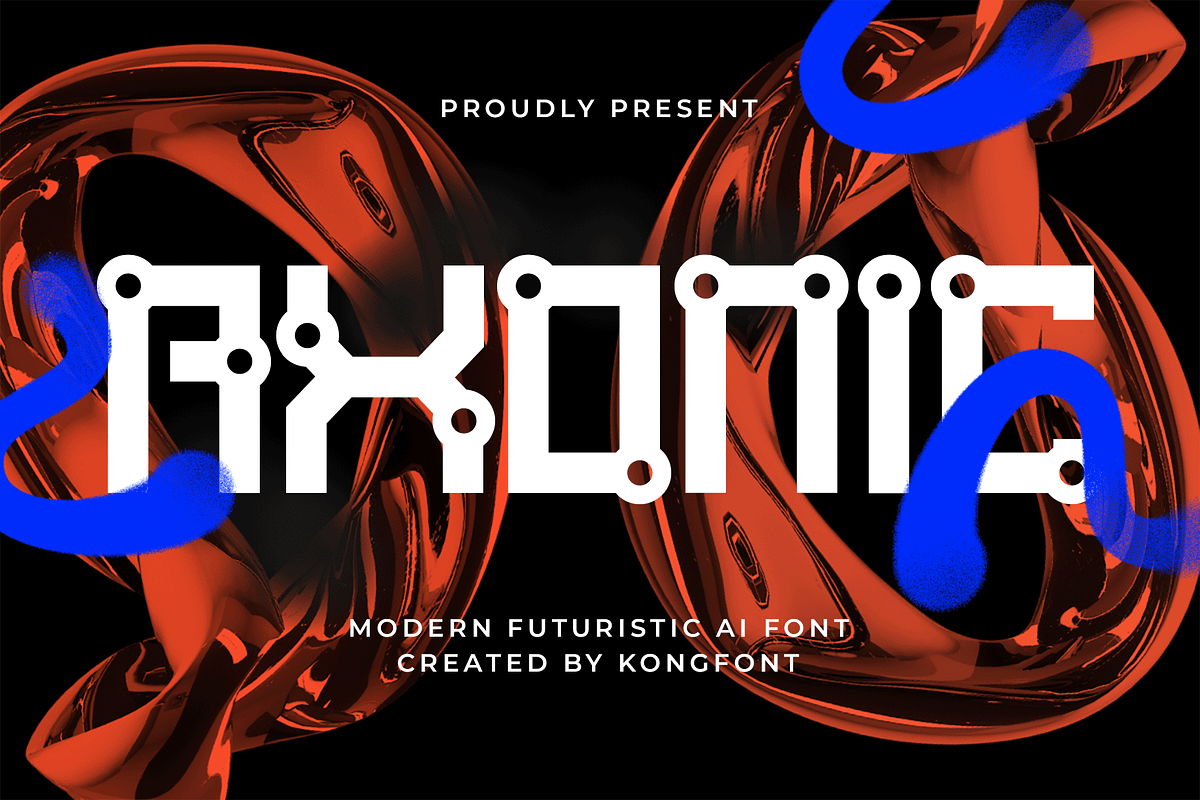 Axonic – Modern Futuristic AI Font, a Handwritten Font by overlaytemplates (Photo 1 of 5)