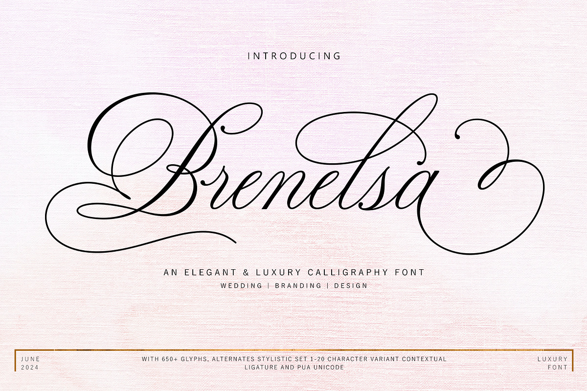 Brenelsa, a Script Font by JamalCreativeStudio (Photo 13 of 13)