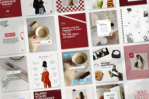 2026 Burgundy Instagram Templates, a Social Media Template by Wildnun Studio