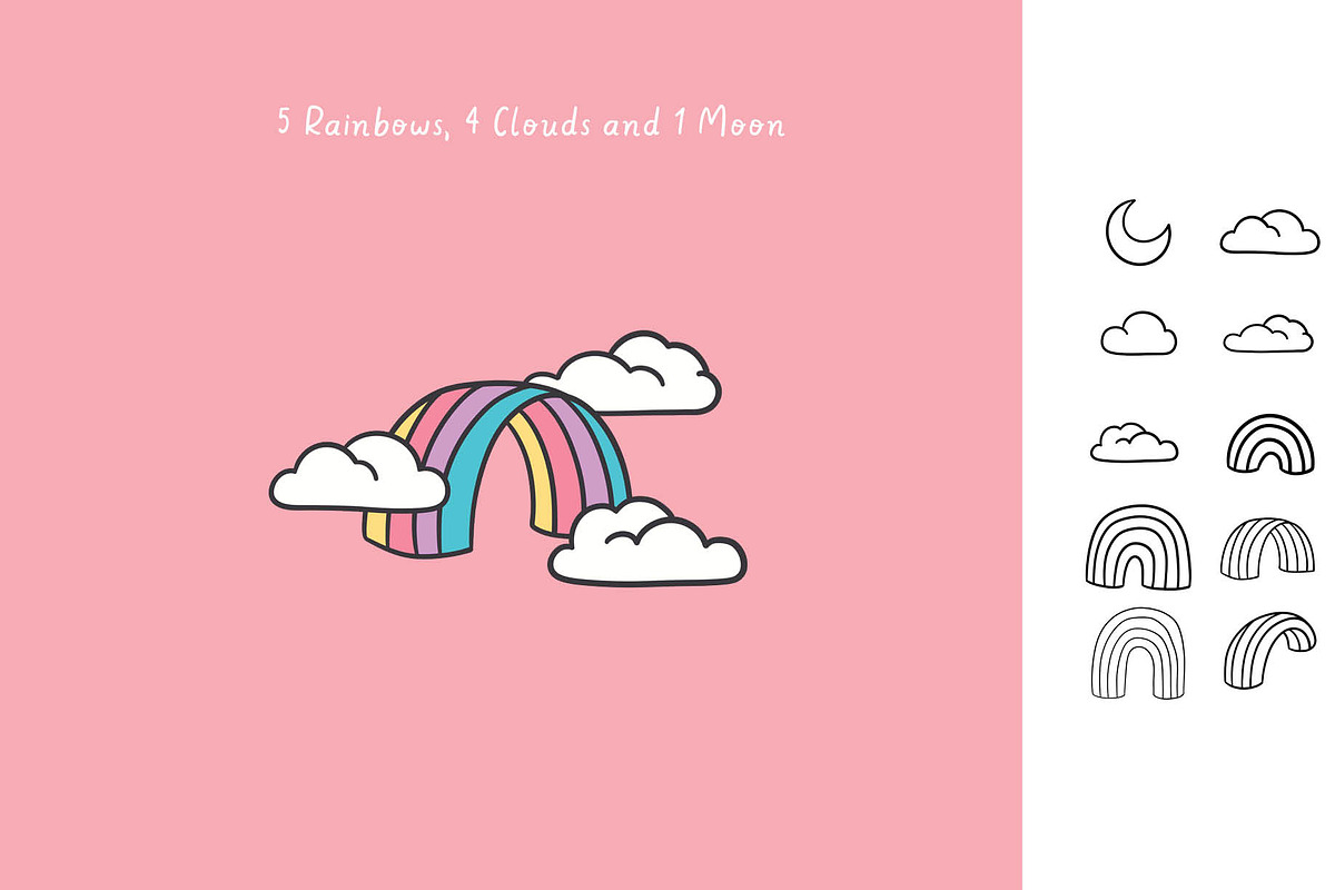 Cute Unicorn Procreate Set, a Brush Add-On by Pencil Twist (Photo 7 of 10)