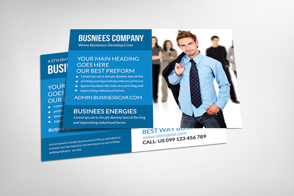 Corporate Post Card Template, a Card Template by AfzaalGraphics (Photo 1 of 4)