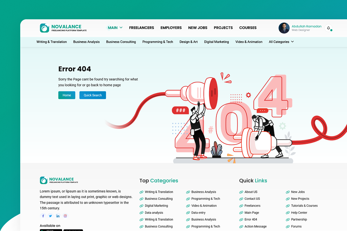 Novalance - Freelancer Marketplace, a HTML Template by Phenix Themes (Photo 13 of 13)