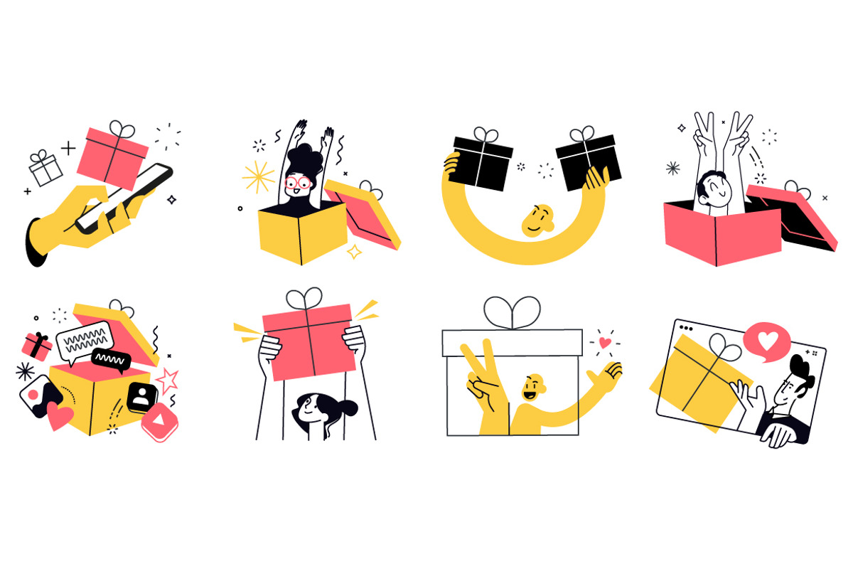 Gift for you concept illustrations, an Illustration by PureSolution (Photo 4 of 6)