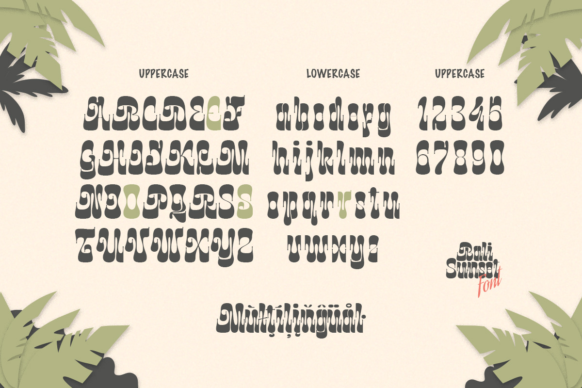 Bali Sunset - Unique Display Font, a Font by Kereatype (Photo 13 of 14)