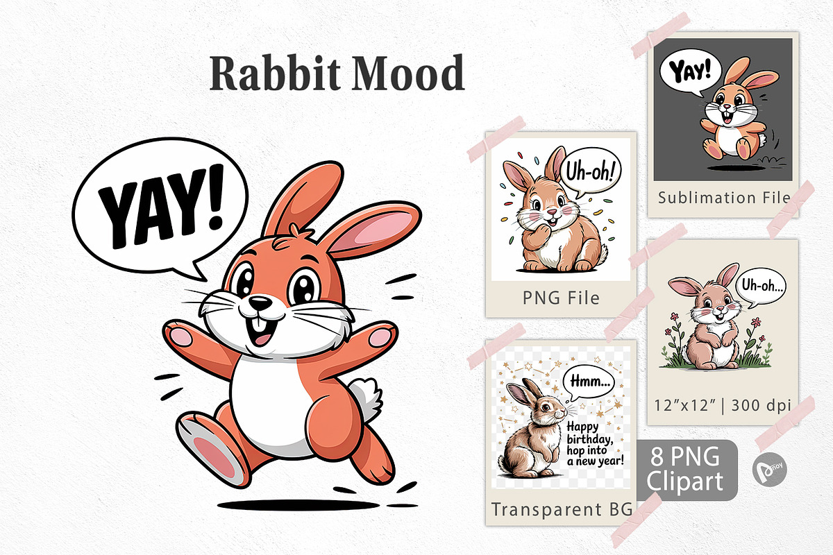Rabbit Mood, a Graphic by Artnoy (Photo 1 of 5)