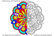 20 Mandala Coloring Pages, a Decorative Illustration by Design Unique (Thumbnail 5 of 6)