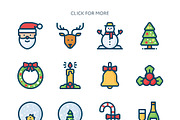 Christmas and New Year Icon Set, an Icon by Mir store (Thumbnail 2 of 2)