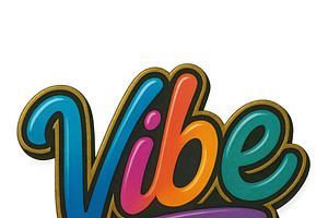 Colorful vibe enamel pin with gradie, an Illustration by Dvoevnore photos