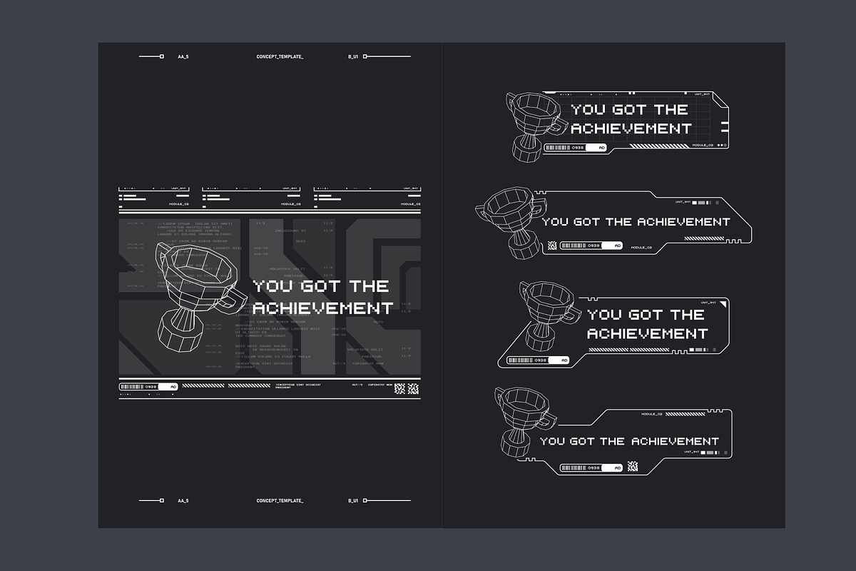 Hud Futuristic Posters Templates, a Technology Illustration by Andrew_Derr (Photo 2 of 5)