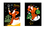 Merry Christmas cards, a Seasonal Illustration by lenlis (Thumbnail 5 of 6)