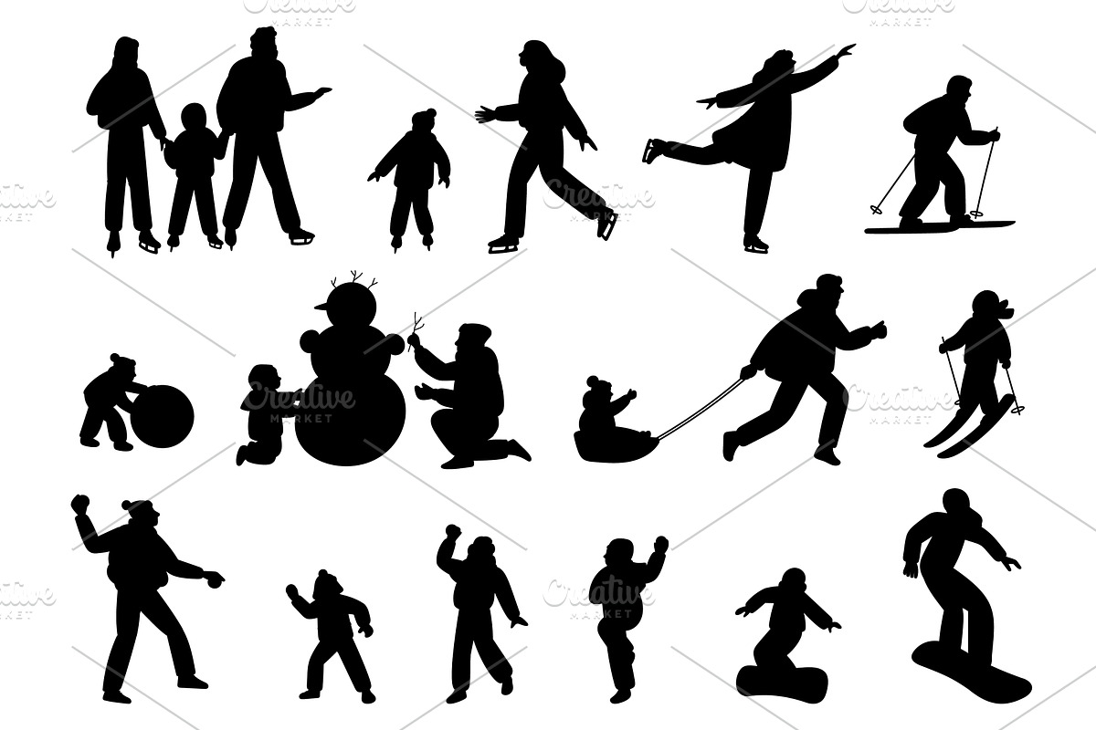 Men, women and children engaged in, a Sport Illustration by Vectorbuum