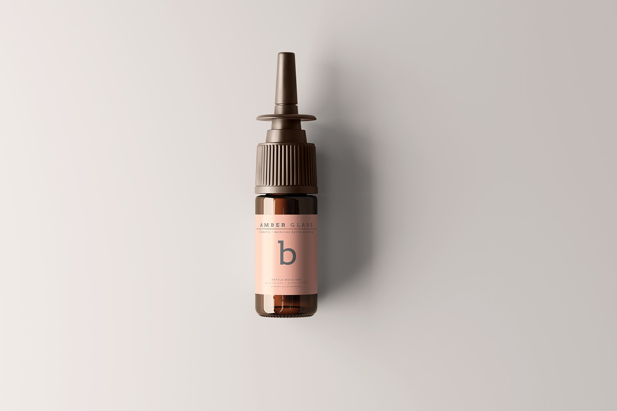 Nasal Spray Bottle Mockups, a Cups & Container Mockup by pmvch (Photo 10 of 20)
