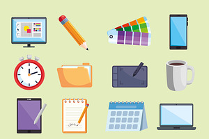 Graphic Design Illustration Set, an Object Illustration by studiogstock