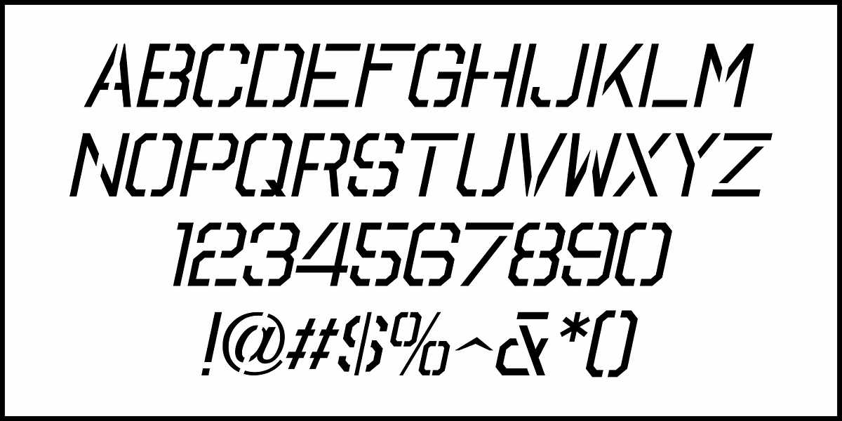Promotional Stencil JNL, a Sans Serif Font by Jeff Levine Fonts (Photo 5 of 5)