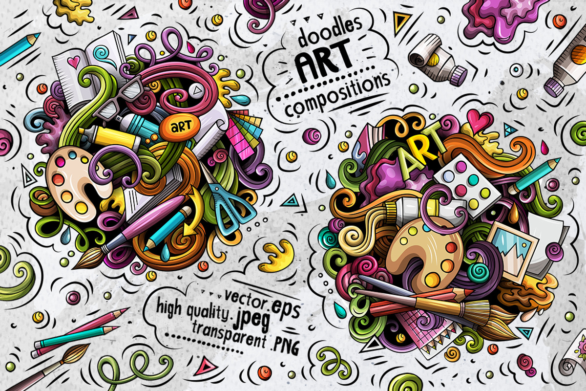 Design & Art Cartoon Doodle Big Pack, a Decorative Illustration by BALABOLKA (Photo 3 of 10)