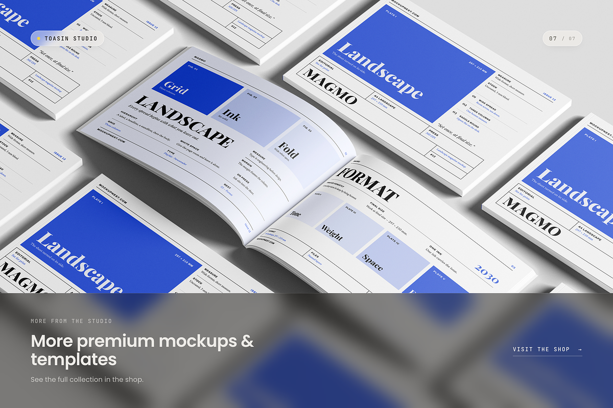 A4 Landscape Magazine Mockup, a Books & Magazine Mockup by Toasin Studio (Photo 7 of 7)