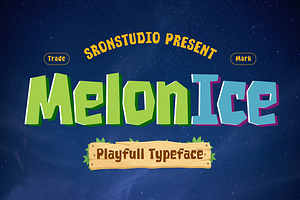 Melon Ice - Playful Font, a Handwritten Font by Sronstudio