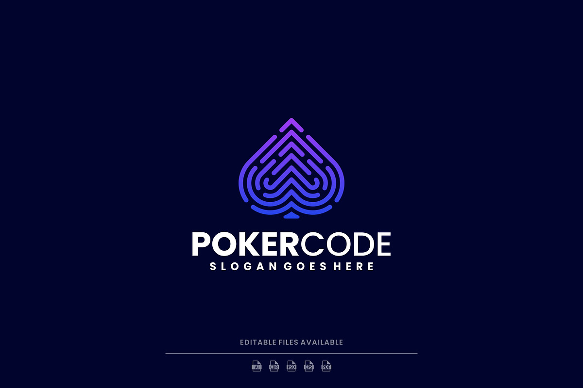 Modern Gradient Poker code Logo, a Branding & Logo Template by Artnivora.Std (Photo 1 of 3)