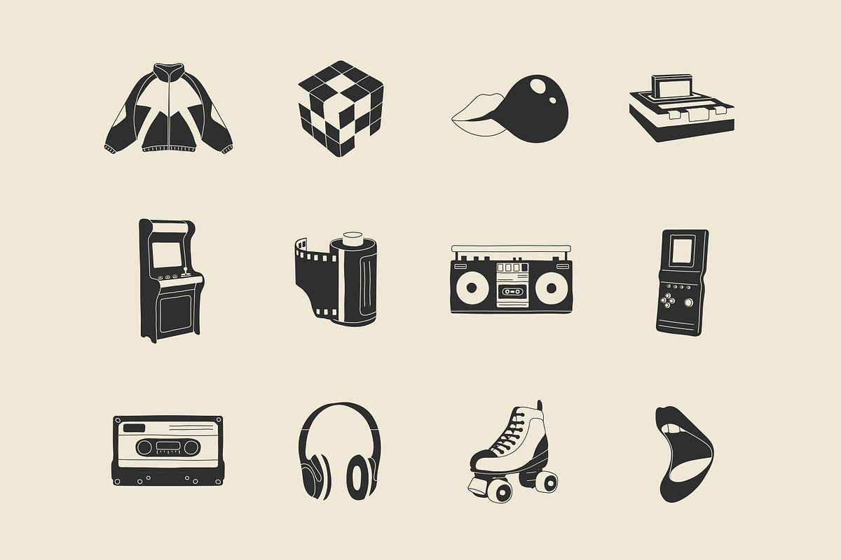 90's Nostalgic drawn illustrations, an Object Graphic by Akimo Mia (Photo 3 of 9)