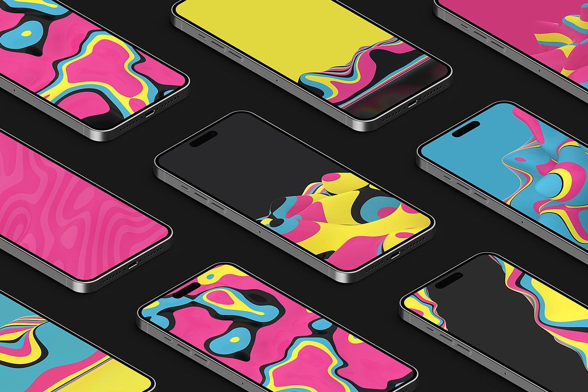 3D Abstract Wavy Lines Backgrounds, a Wallpaper Graphic by BIBIART (Photo 9 of 9)