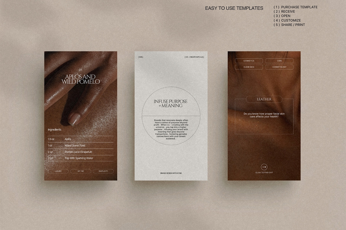 Skincare Story Templates Canva Kit preview 4