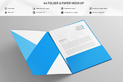 A4 Folder & Paper Mock-Up, a Mockup by MassDream (Thumbnail 1 of 9)