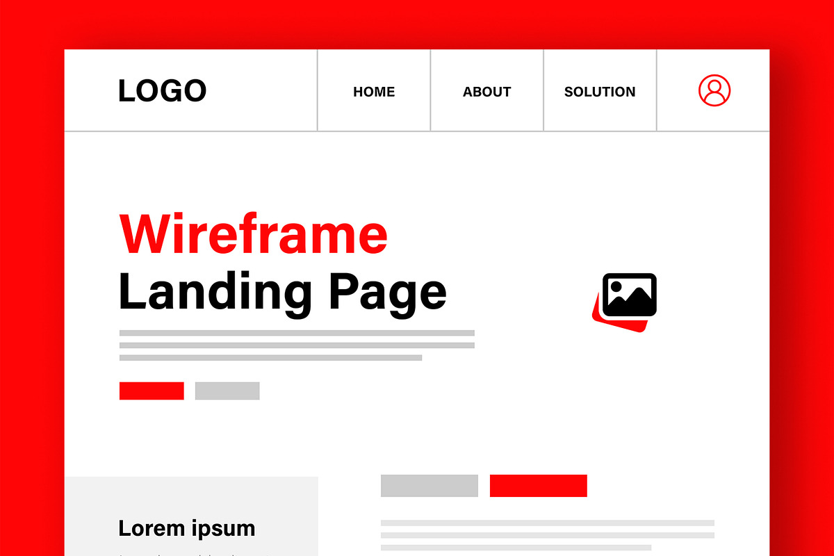 Modern Landing Page Wireframe Design, a Landing Page Template by ContestDesign (Photo 2 of 5)
