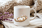 Adorable Rainbow Cute Cat Clipart, an Illustration by Watercolor design (Thumbnail 6 of 6)