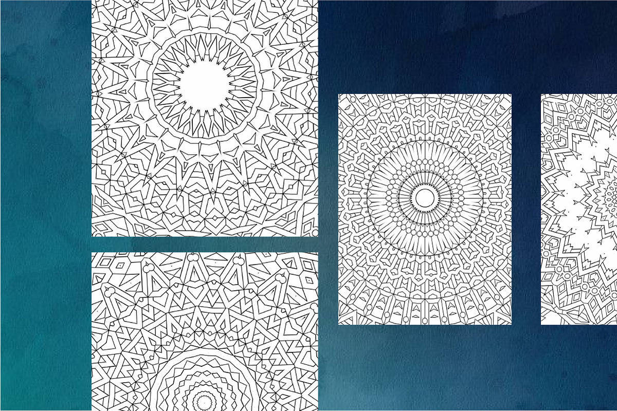 500 UNIQUE MANDALA COLORING PAGES, a Decorative Illustration by ElimesherStudio (Photo 3 of 11)