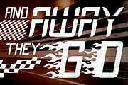 Inferno Racers - Race Font, a Font by PutraCetol Studio (Thumbnail 8 of 11)