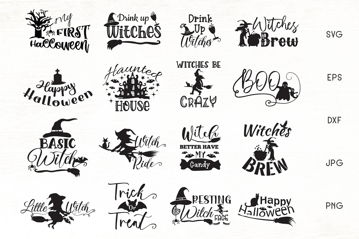 Halloween SVG Quotes Bundle, an Illustration by Dasagani (Photo 1 of 7)