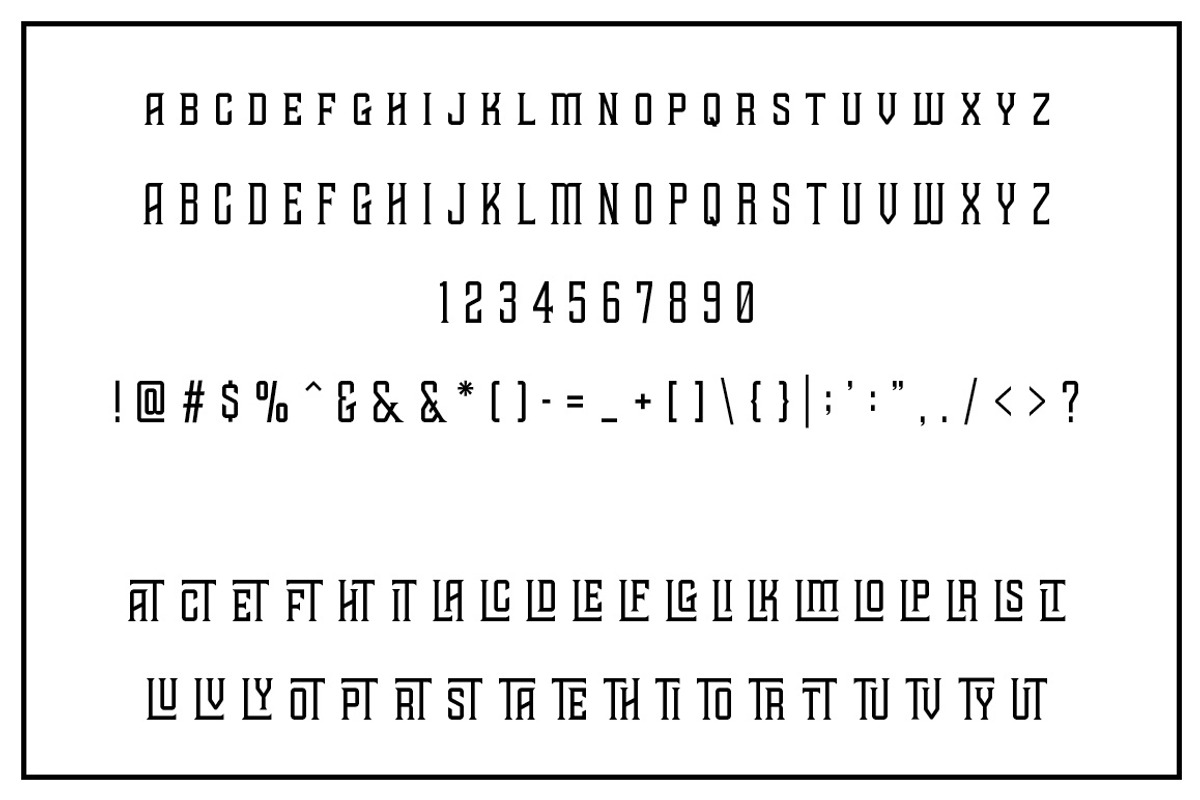 TEHAUS Typeface preview 3