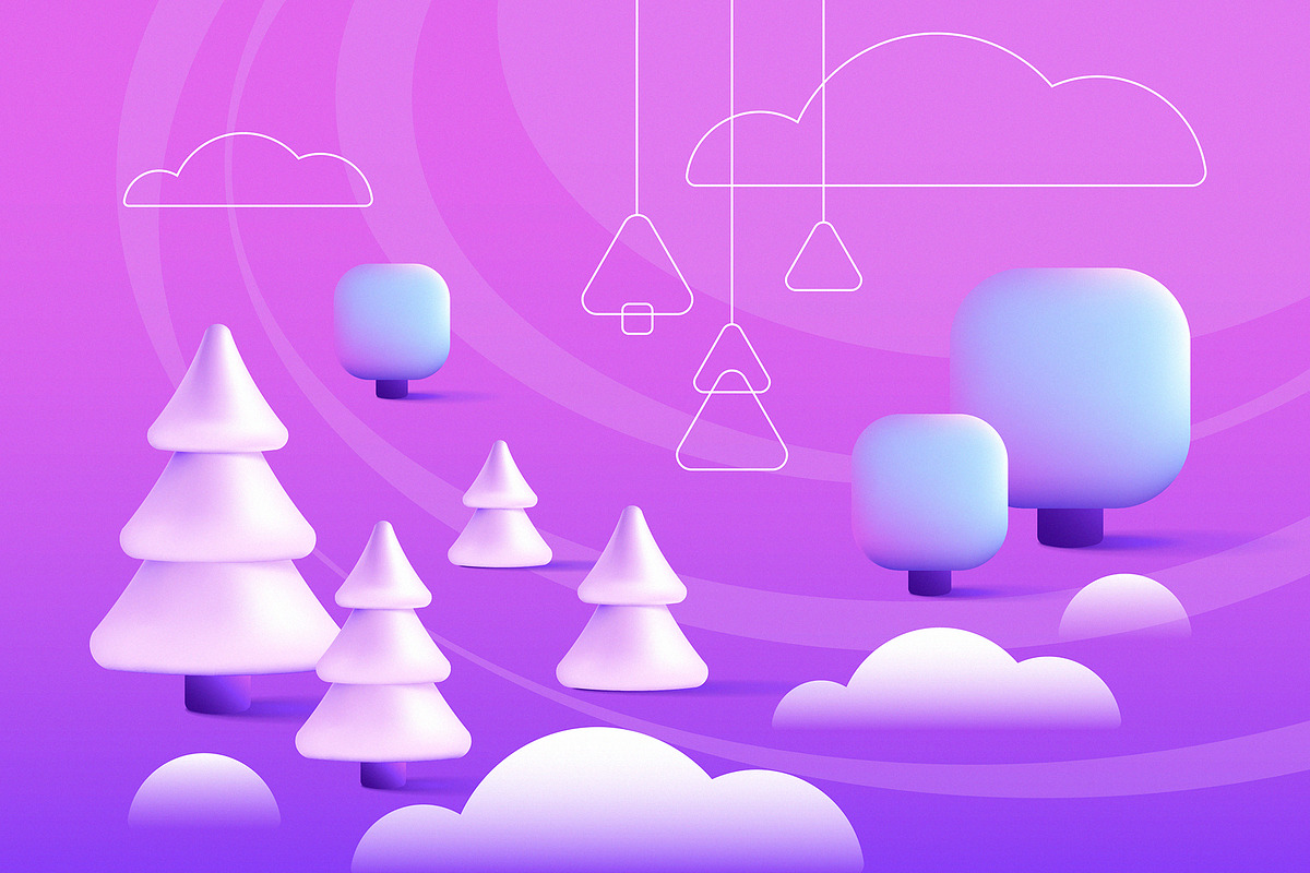 Intergalactic 3D Christmas, a Decorative Illustration by Polar Vectors (Photo 4 of 14)