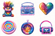 Retro Nostalgic 90s Clipart, an Illustration by OK Design (Thumbnail 5 of 5)