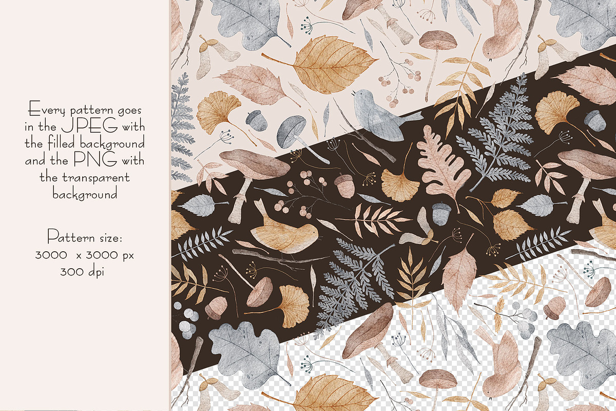 Pastel Autumn Pattern + Elements, a Pattern Graphic by OkPen (Photo 11 of 12)