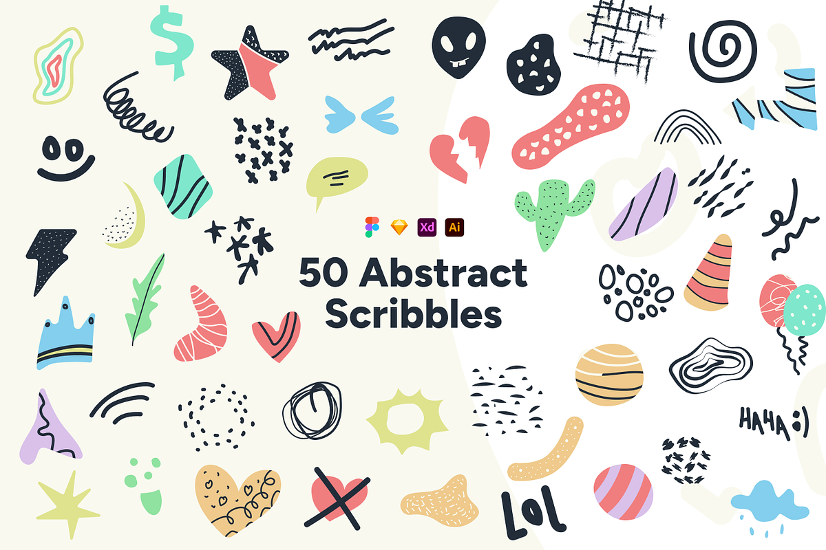 Abstract Scribbles - 1, a Decorative Illustration by Petr Bilek (Photo 2 of 4)