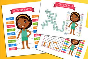My Body Parts – Flashcards, an Object Graphic by Valin Malin