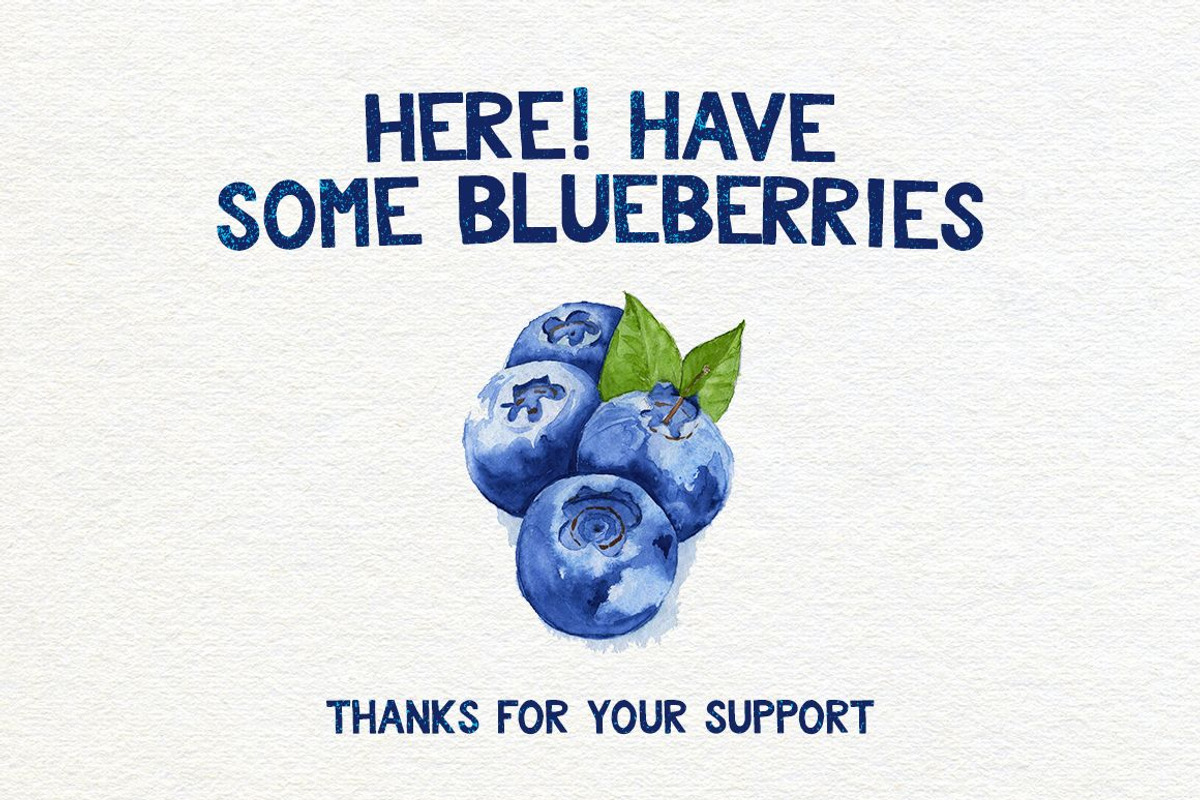 Blueberry Typeface, a Handwritten Font by Squarepack (Photo 10 of 10)