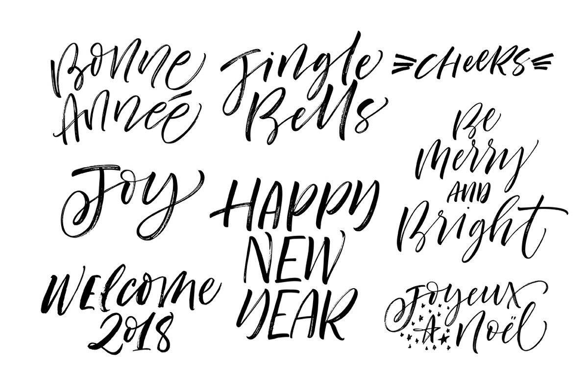 Christmas lettering collection., an Illustration by Asya Mix (Photo 6 of 13)