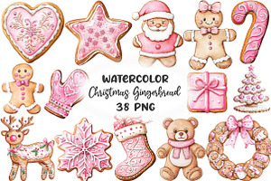 Pink Christmas Gingerbread Sublimati, an Illustration by CraftArtStudio