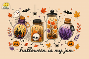 Cute Fall Ghost Halloween Png Bundle, a Seasonal Illustration by Daisy Design (Thumbnail 4 of 23)