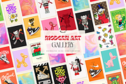Modern Art Gallery 2, a Graphic by Wall Art Print Studio (Thumbnail 1 of 16)