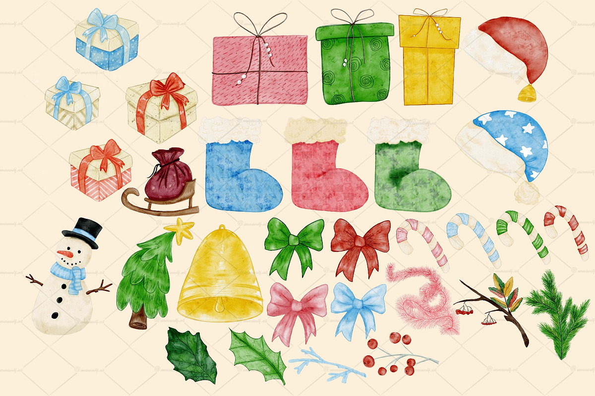 Holiday Pony Clipart & Pattern Bundl, an Object Graphic by Amarawolf's Art (Photo 13 of 13)